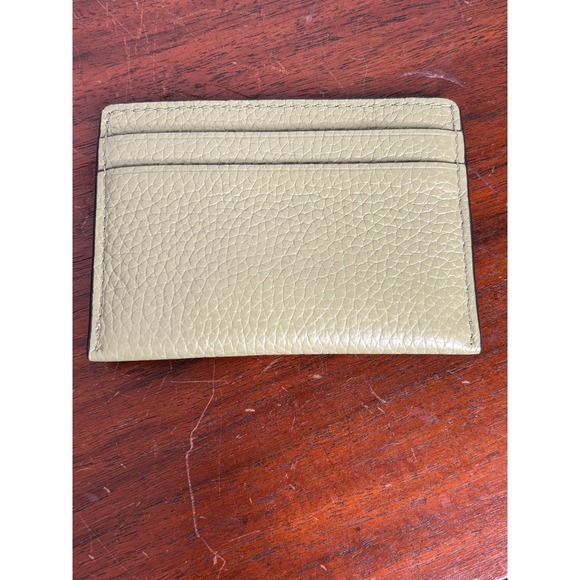 Michael Kors Reed Large Pebbled Leather Card Holder Case Wallet Green NWOT - Picture 2 of 3